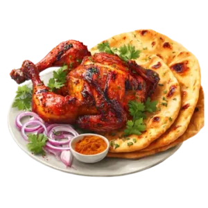 pngtree tandoori chicken and naan bread a delicious indian feast png image 16759014